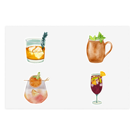 Drink Sticker Sheets - old fashioned